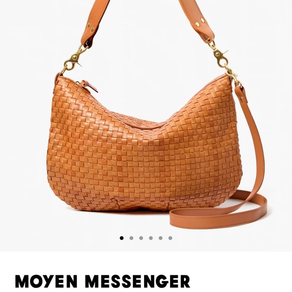Clare V. Moyen Messenger Natural Woven Checker - Picture 9 of 13